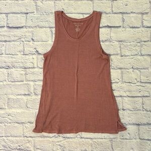 American Eagle Soft & Sexy Pink Ribbed Tank Top Sleeveless Cottage Size Small